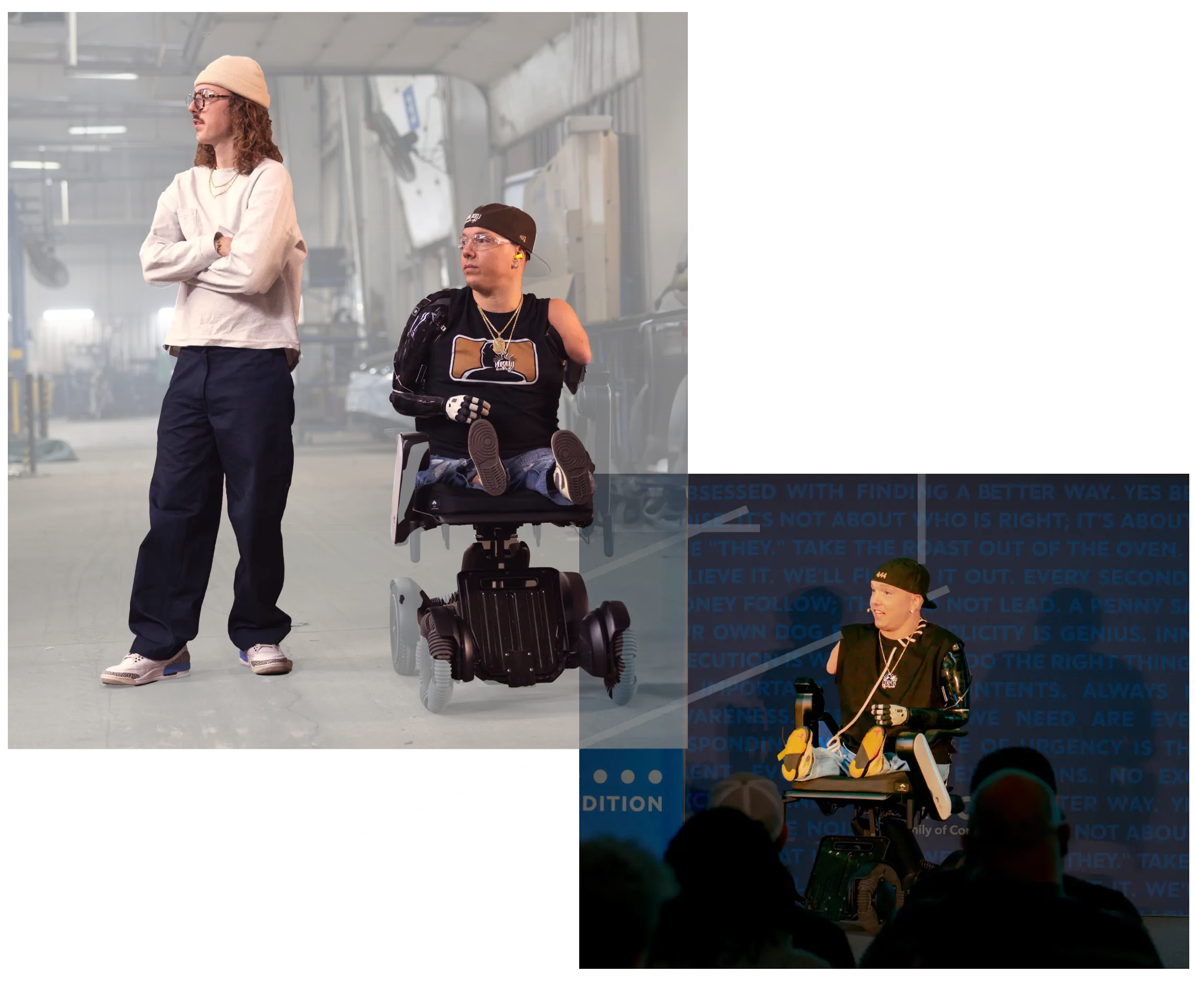 Collage of the Founders of Equal Accessibility, Ryan Hudson-Peralta and Noah Hudson-Peralta