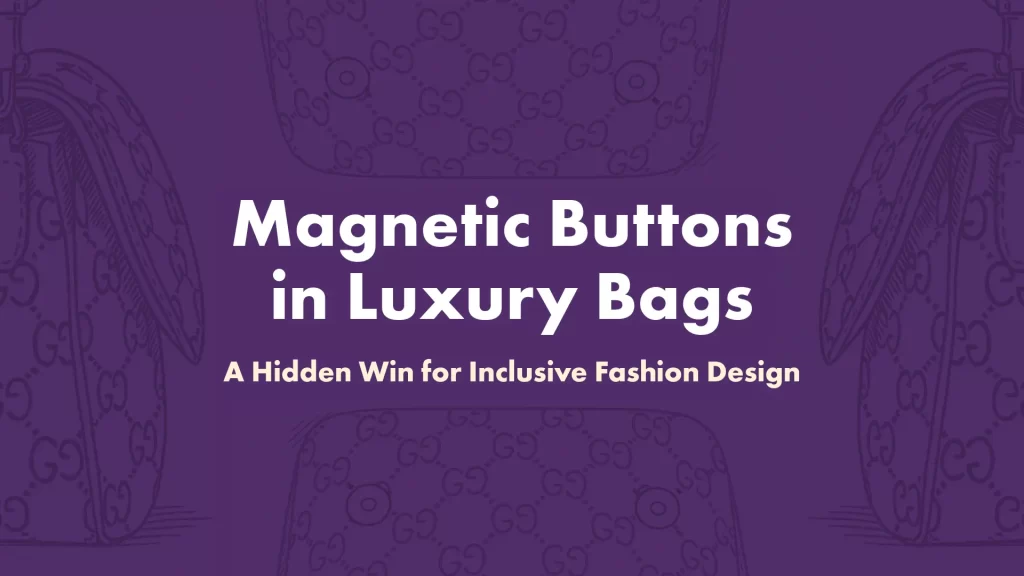 Inclusive Fashion Design Magnetic Buttons in Luxury Bags