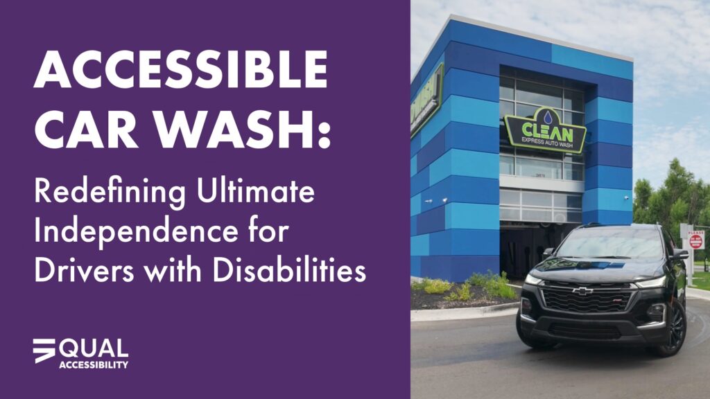 Black Chevy Traverse Exiting an Accessible Car Wash