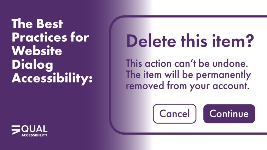The Best Practices for Website Dialog Accessibility