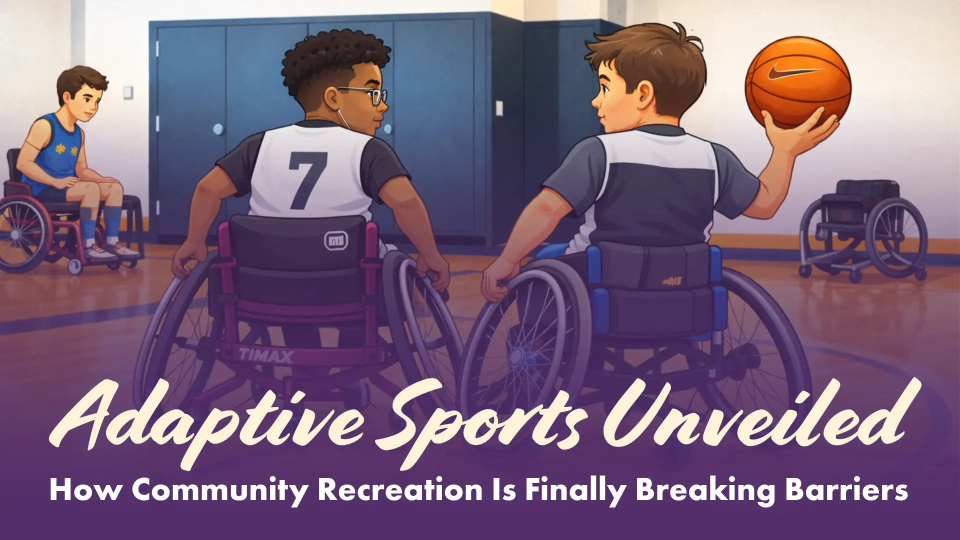 Adaptive Sports youth basketball players